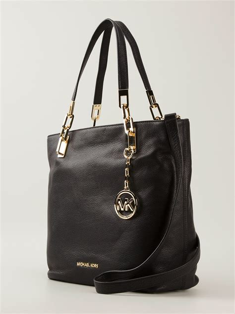 michael kors black white tote|michael kors large black tote.